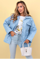 Prešívaná Bunda z kołnierzem i kieszeniami Sunflower blankytná