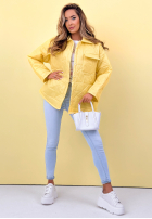 Prešívaná Bunda z kołnierzem i kieszeniami Sunflower blankytná