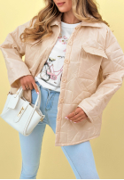 Prešívaná Bunda z kołnierzem i kieszeniami Sunflower blankytná