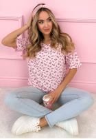 Tričko w różyczki La Rosa ružový