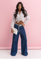 Nohavice z paskiem Arianna modré