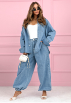džínsový Súprava Košeľa i Nohavice balloon Emmeline svetlomodrý