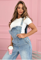 Dlhé džínosové ogrodniczki As Always modré