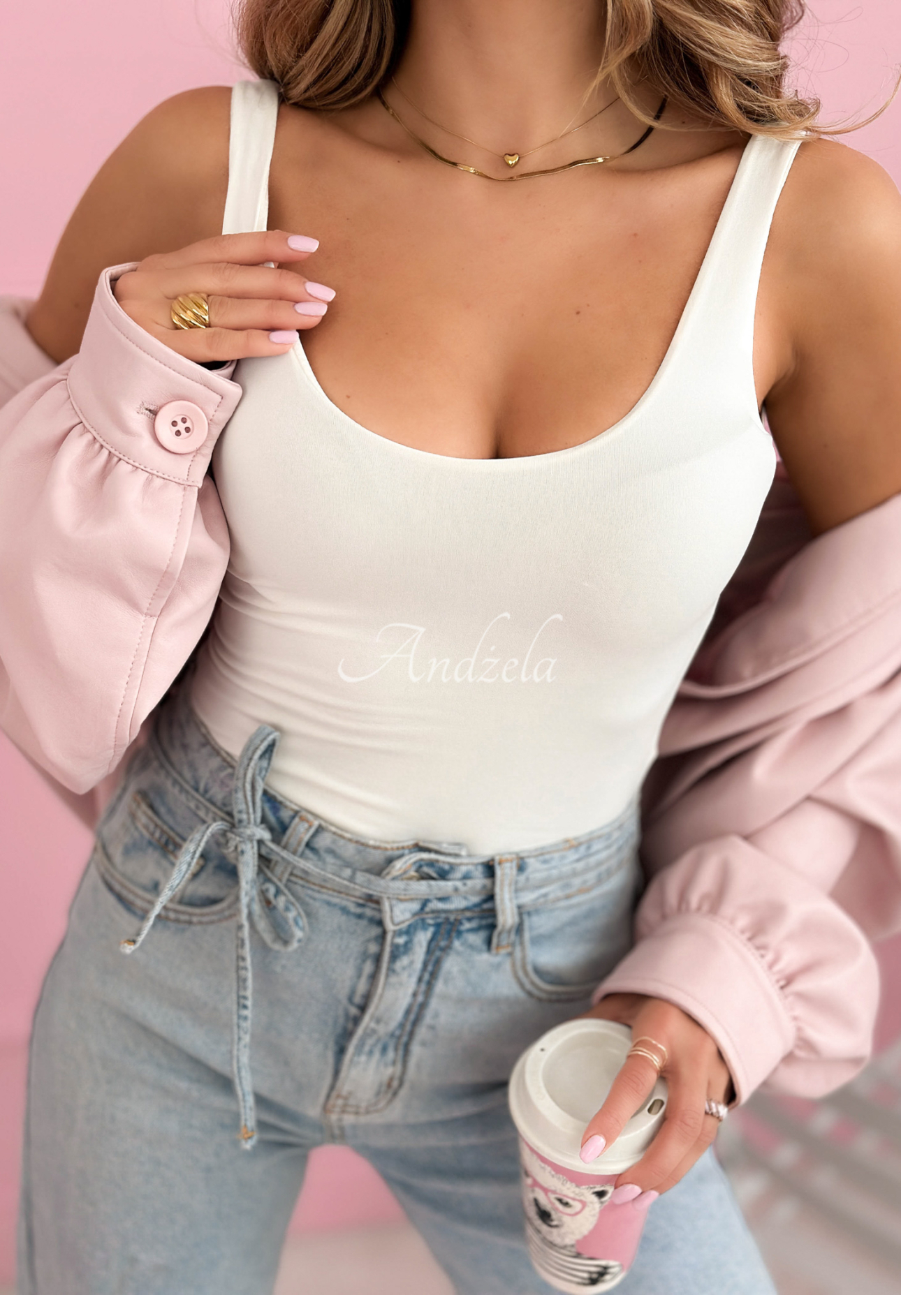 Top na ramienka Solaria ecru