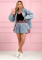 Kraťasy  z szerokimi nogawkami i paskiem Finally Hot svetlomodré