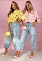 Krátka skórzana Bunda z kołnierzem Valleria pistaciová