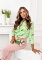 Wzorzysta Košeľa Soft Wings pistaciová
