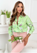 Wzorzysta Košeľa Soft Wings pistaciová