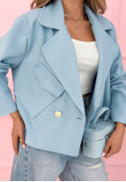 Zamszowa dwurzędowa Bunda Sylvie žltá