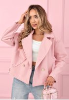 Zamszowa dwurzędowa Bunda Sylvie žltá