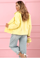 Zamszowa dwurzędowa Bunda Sylvie žltá