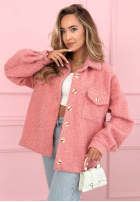 Krátka Bunda sherpa kożuszek Anyana blankytná