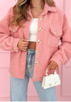 Krátka Bunda sherpa kożuszek Anyana blankytná