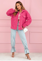 Krátka Bunda sherpa kożuszek Anyana blankytná