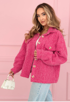 Krátka Bunda sherpa kożuszek Anyana blankytná