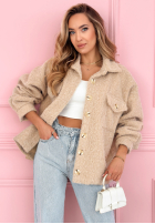 Krátka Bunda sherpa kożuszek Anyana blankytná