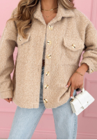 Krátka Bunda sherpa kożuszek Anyana blankytná