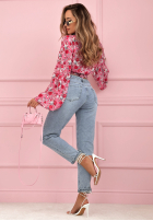 džínosové Nohavice mom fit z paskiem Valerio svetlomodré