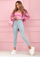 Nohavice džínosové skinny Irene svetlomodré