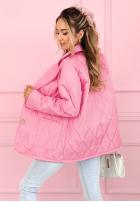 Prešívaná Bunda z kołnierzem i kieszeniami Oleander blankytná