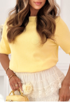 Ľahký Sveter na krótki rukáv Better With You béžový