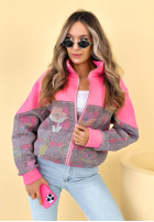 Mikina ze stójką so vzormi Alice žltá