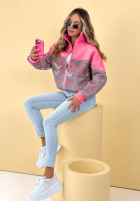 Mikina ze stójką so vzormi Alice žltá