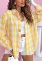 Košeľa w kratę Colors & Squares žltá