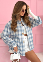 Košeľa w kratę Colors & Squares blankytná