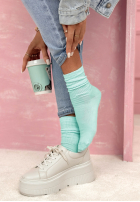 Dlhé prążkowane skarpetki Always Me čokoládové