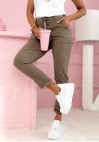 látkové Nohavice Archie béžové