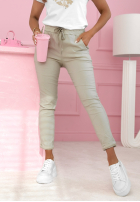 látkové Nohavice Archie béžové