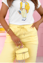 látkové Nohavice Archie béžové