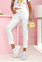 látkové Nohavice Archie béžové