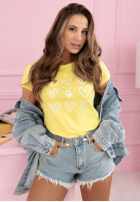 Tričko z serduszkami A Lot Of Hearts blankytný