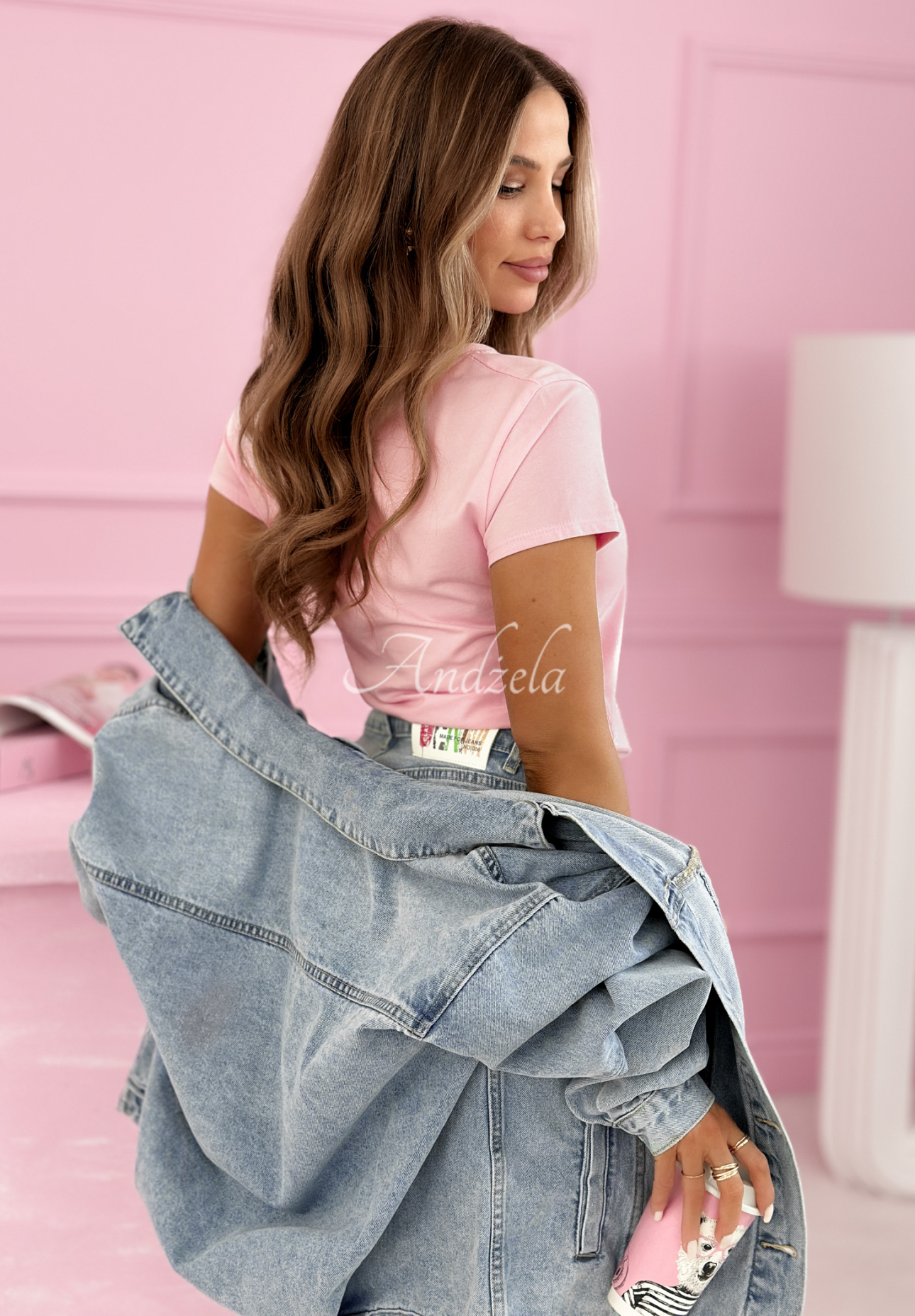 Bavlnené tričko so srdiečkami A Lot Of Hearts ružový