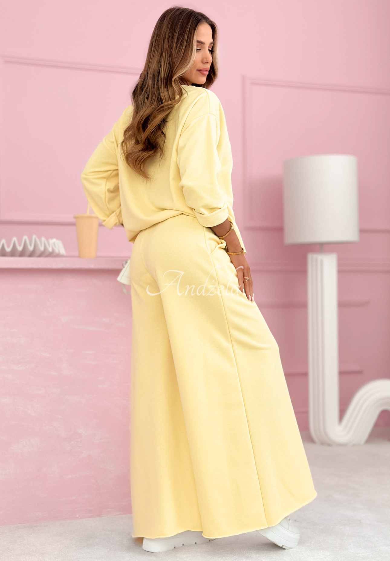 Bavlnená tepláková súprava Always On Time žltá