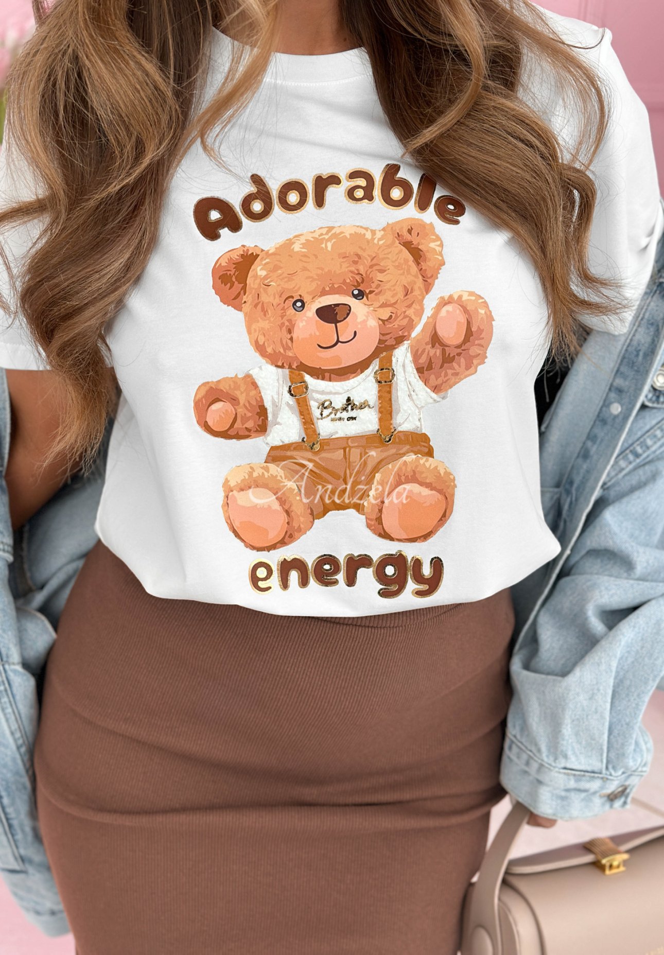 Bavlnené tričko s potlačou Adorable Biela