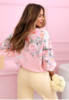 Kwiecista Mikina ze ściągaczem Fiorabelle pistaciová