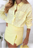 Eleganckie spódnico-spodenki mini Clarice biele