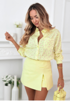 Eleganckie spódnico-spodenki mini Clarice biele