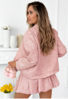 Krátka kreszowana Bunda bomberka Layla žltá