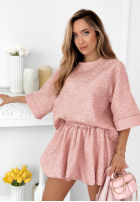 Kreszowana Blúzka z krótkimi rękawami Layla žltá