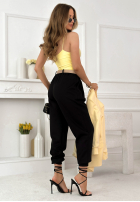 látkové Nohavice joggery z paskiem I Chose It čierne