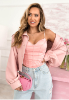 Gorsetowy top z dekoltem Mabel žltá