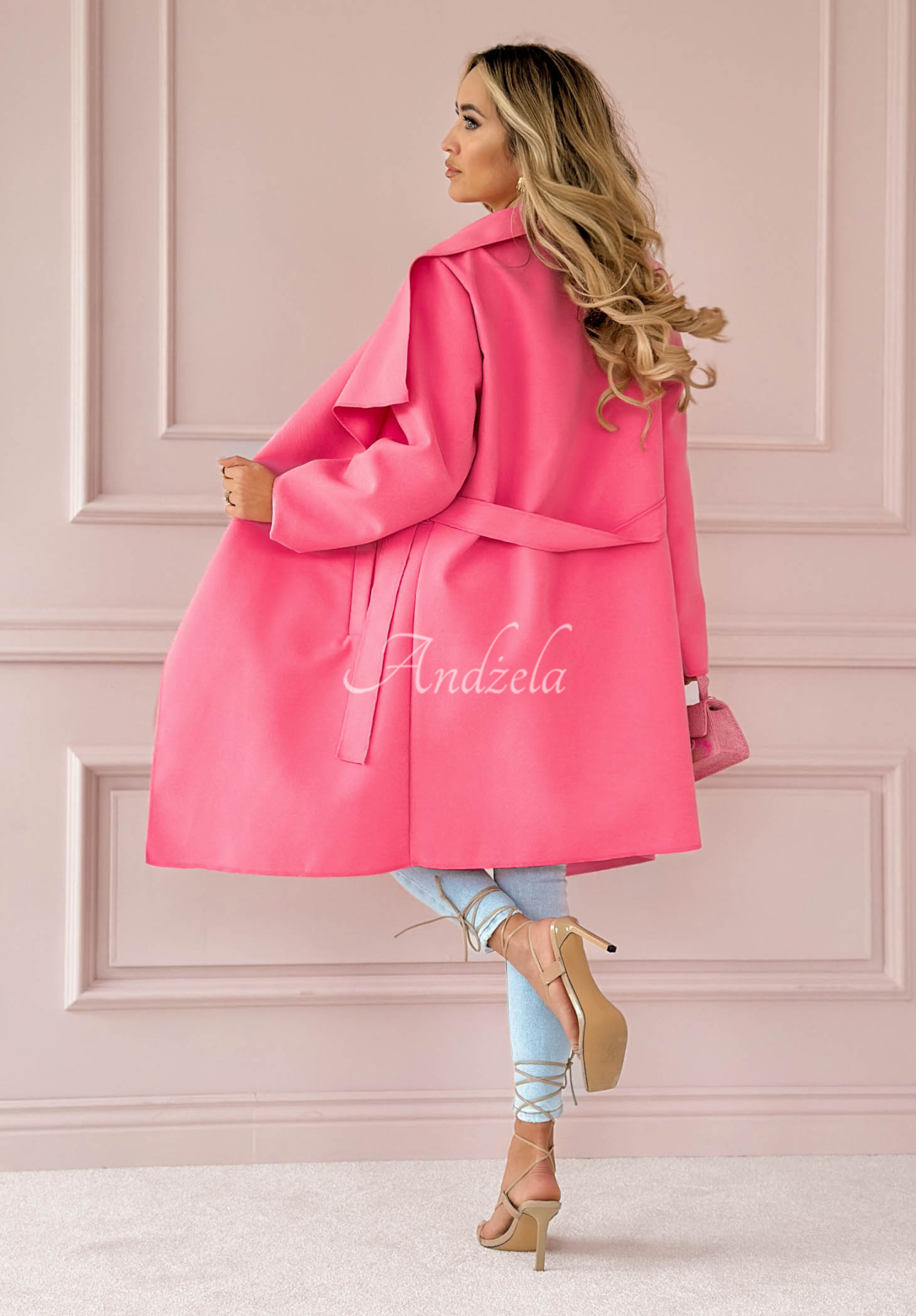 Kabát Not By Chance ružový