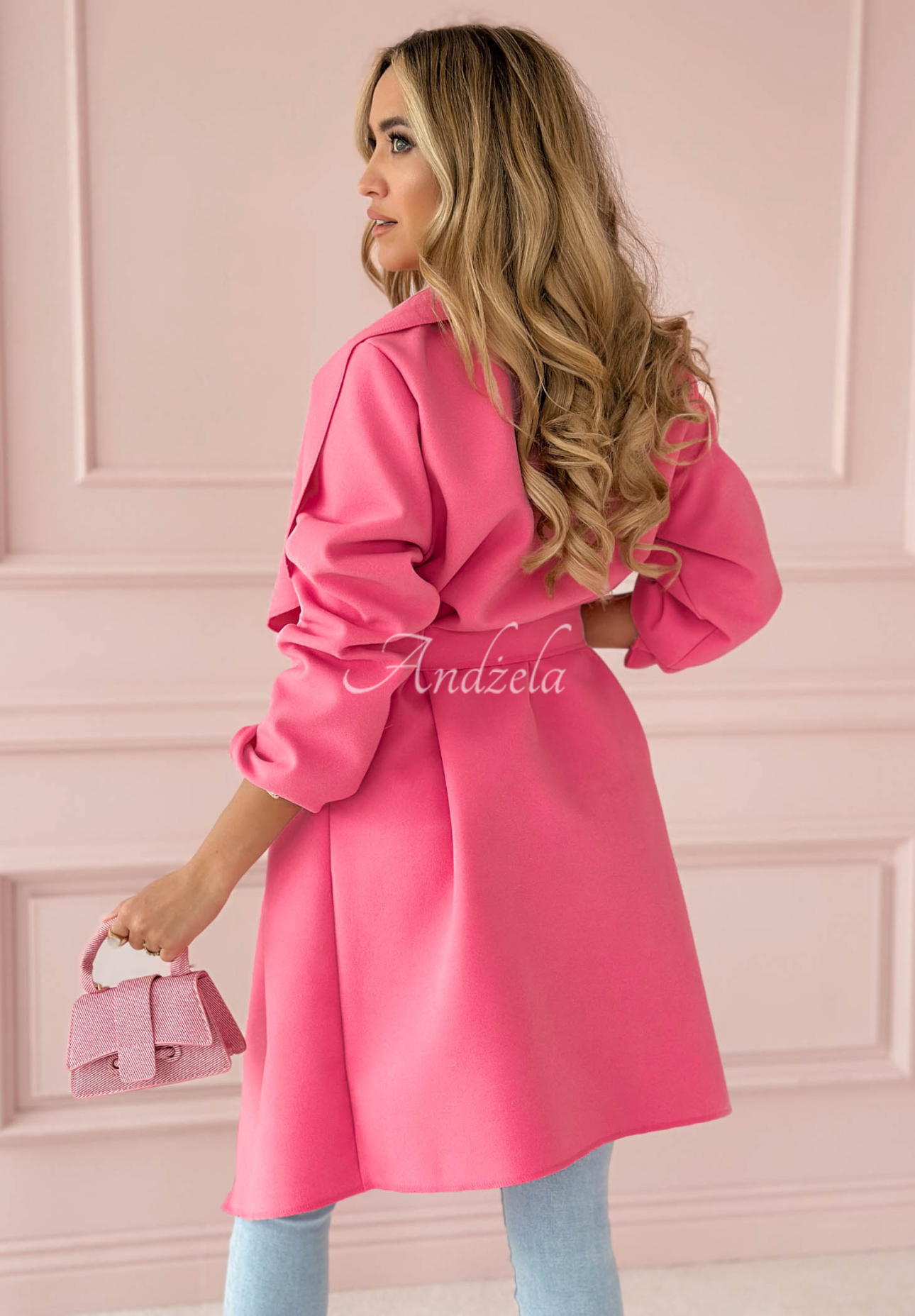 Kabát Not By Chance ružový