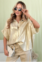 Košeľa z ażurowymi elementami Celestine zlatá