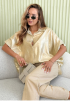 Košeľa z ażurowymi elementami Celestine zlatá