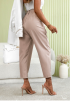 látkové Nohavice z paskiem i gumką pasu Liora ružové